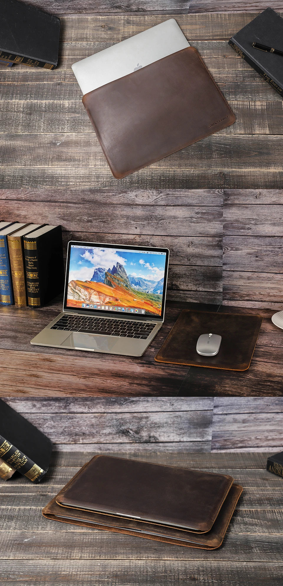 Elegant Leather Laptop Sleeve Case™
