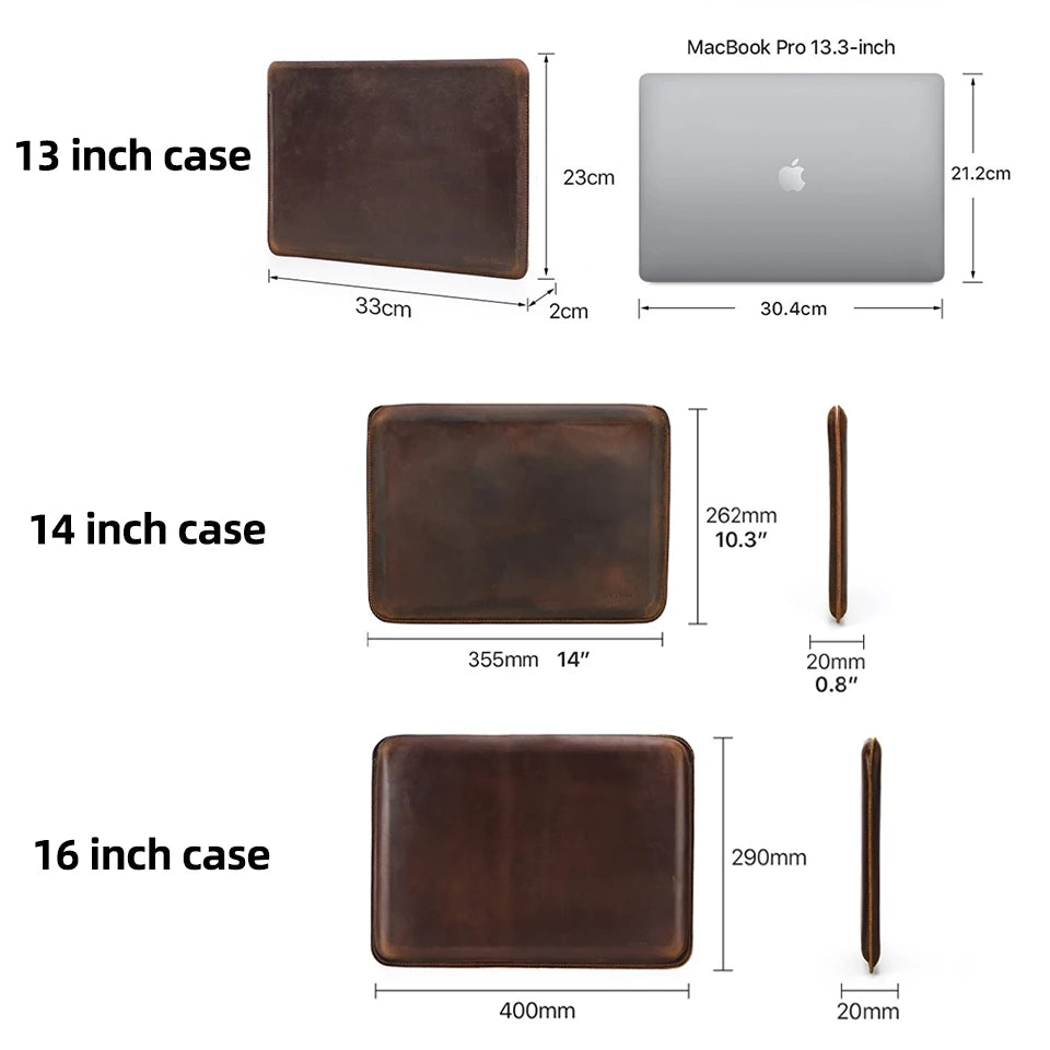 Elegant Leather Laptop Sleeve Case™