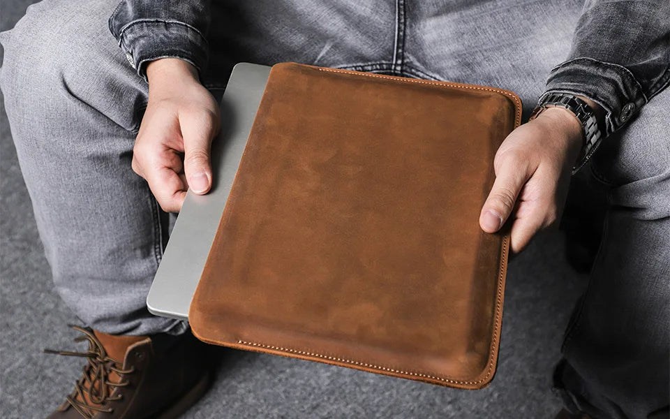 Elegant Leather Laptop Sleeve Case™