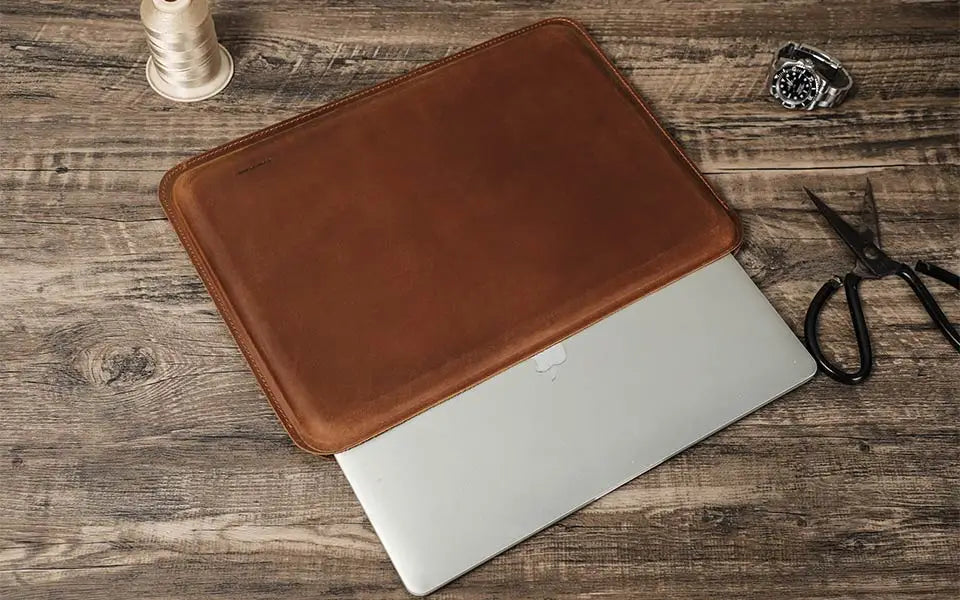 Elegant Leather Laptop Sleeve Case™
